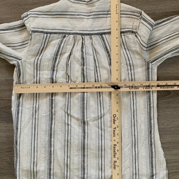 Ralph Lauren White Stripe Cotton Blouse - Picture 2 of 2